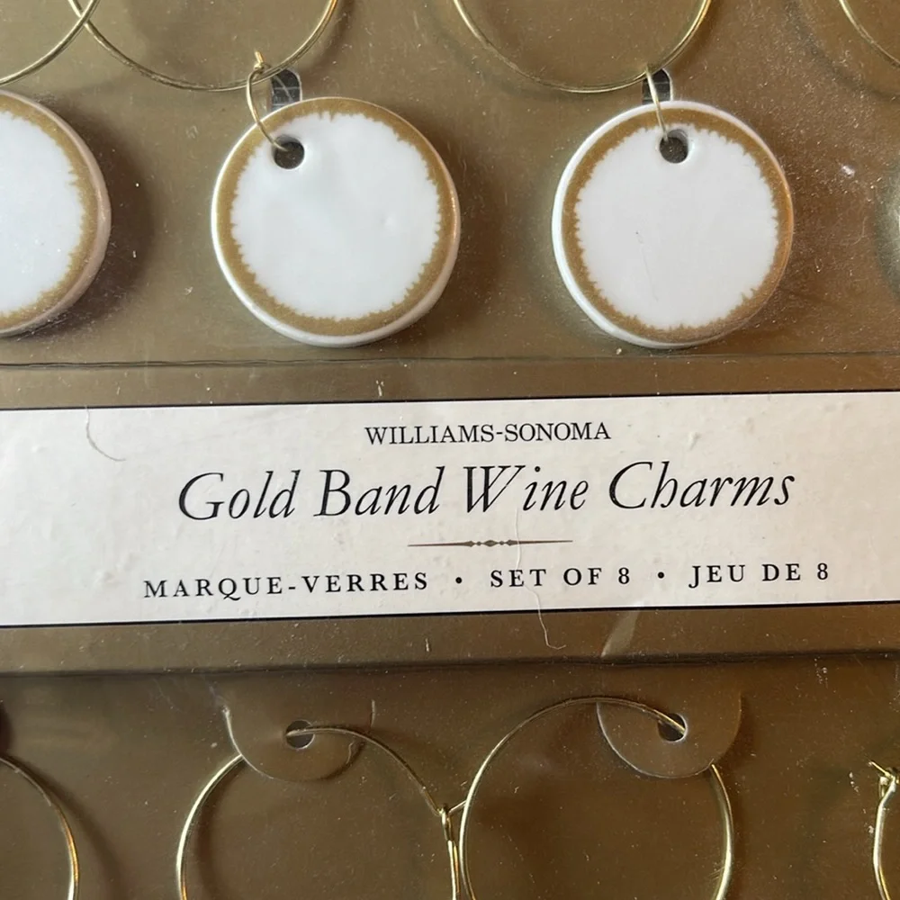 Williams-Sonoma Gold Band Wine Charms